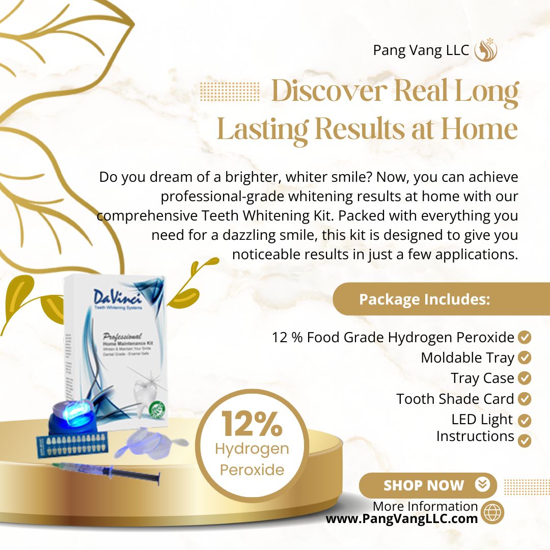 12% Premium Food Grade Hydrogen Peroxide Teeth Whitening Kit Pang Vang LLC 12% Premium Food Grade Hydrogen Peroxide Teeth Whitening Kit Pang Vang LLC